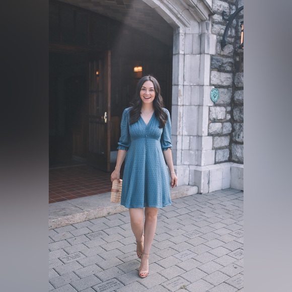 Gal Meets Glam Blue Mini Andrea Dress - Picture 1 of 6